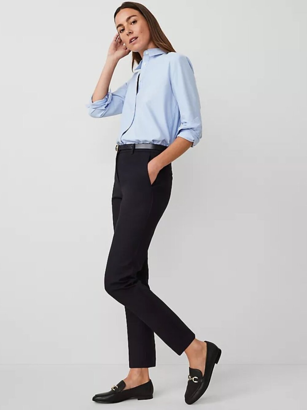 Ann Taylor High Rise Eva Pant Atlantic Navy Size 6 - Picture 10 of 12